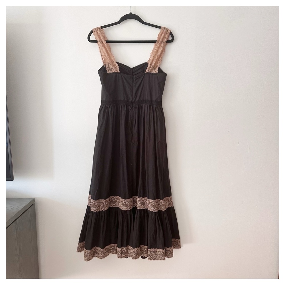 Gucci Lace-Trim Cotton‎ Maxi Dress black size 40 - Picture 4 of 9